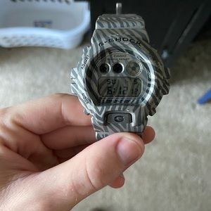 Gray zebra pattern G-Shock